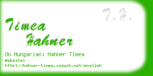 timea hahner business card